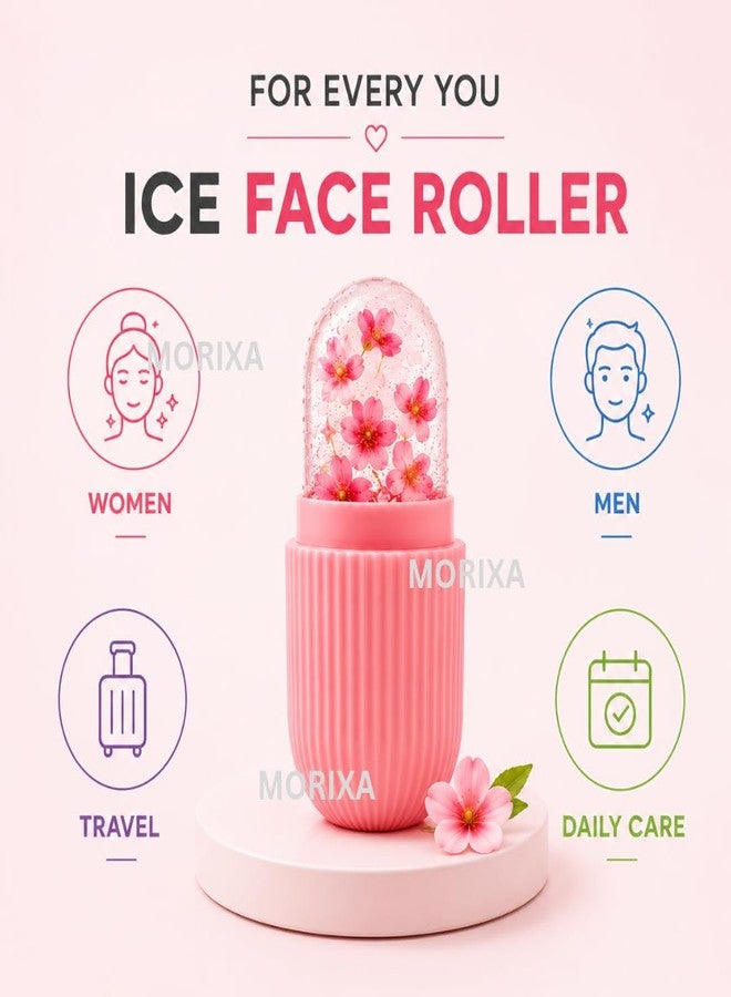 MORIXA Ice Roller for Face & Eyes (2 Pieces, Multicolor) – Reusable Facial Ice Roller for Puffy Eyes, Glowing Skin, Pore Tightening, Edema Relief, Skin Cooling & Relaxation for Women & Men - Image 2