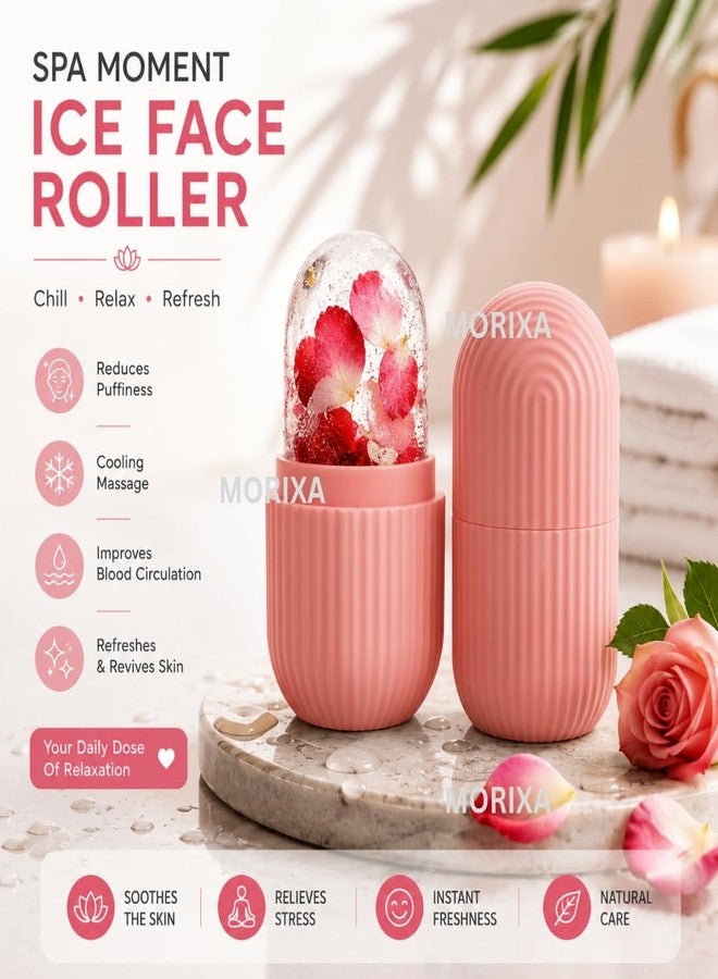 MORIXA Ice Roller for Face & Eyes (2 Pieces, Multicolor) – Reusable Facial Ice Roller for Puffy Eyes, Glowing Skin, Pore Tightening, Edema Relief, Skin Cooling & Relaxation for Women & Men - Image 4