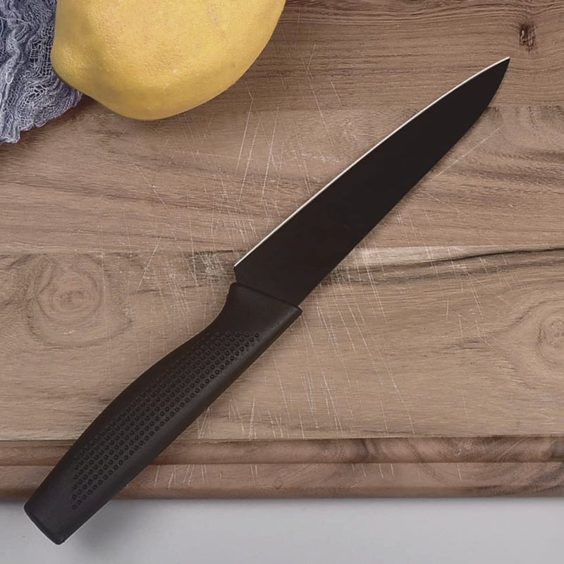 Leeonz Stainless Steel Classic Paring Knife with Straight Edge RazorSharp Small Portable Pairing Knives for Vegetable Food Black1PCS - Image 5
