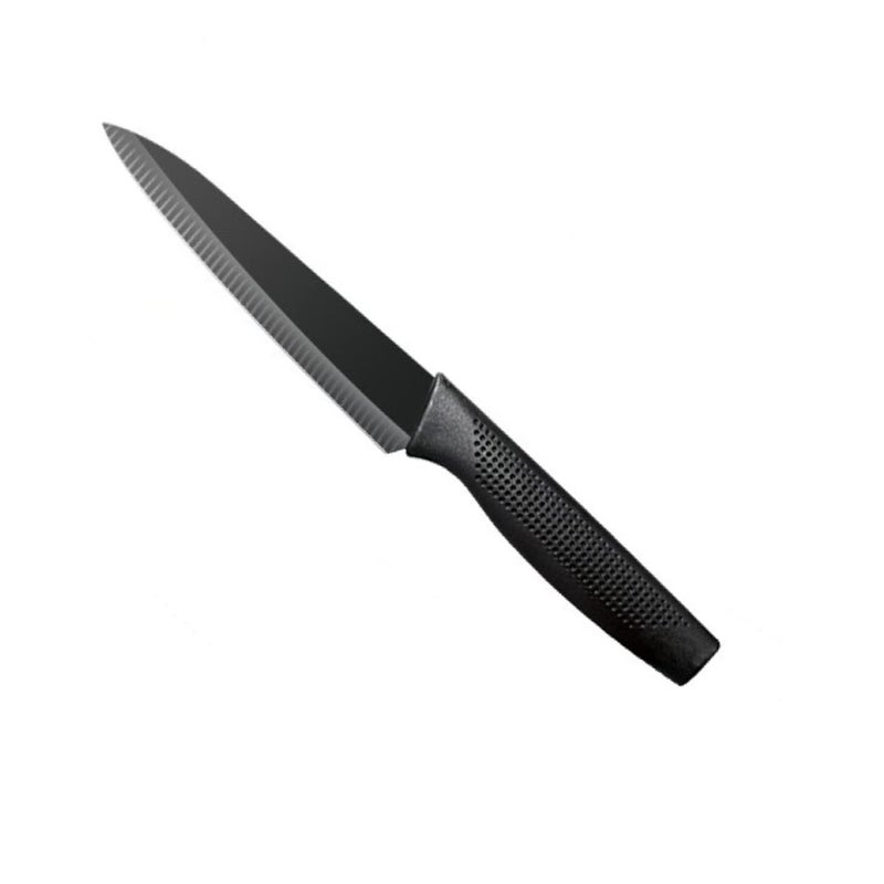 Leeonz Stainless Steel Classic Paring Knife with Straight Edge RazorSharp Small Portable Pairing Knives for Vegetable Food Black1PCS - Image 1