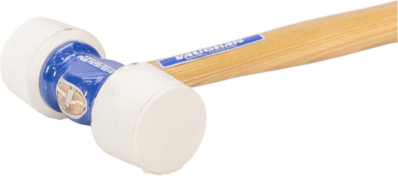 Vaughan 24 oz Soft Face Rubber Mallet, Made In The USA, Non Marring White, RM24W, VN19515 - Image 2