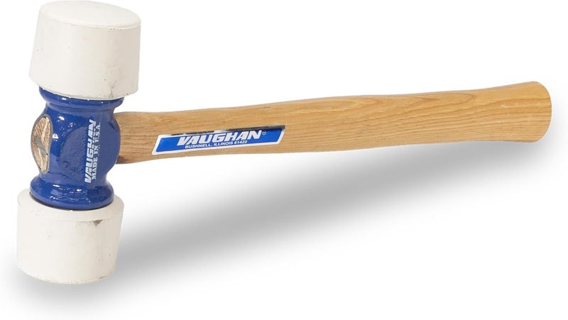 Vaughan 24 oz Soft Face Rubber Mallet, Made In The USA, Non Marring White, RM24W, VN19515 - Image 1