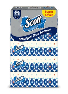 Scott Facial Tissue 140 Sheets 2 Ply Pack of 5 