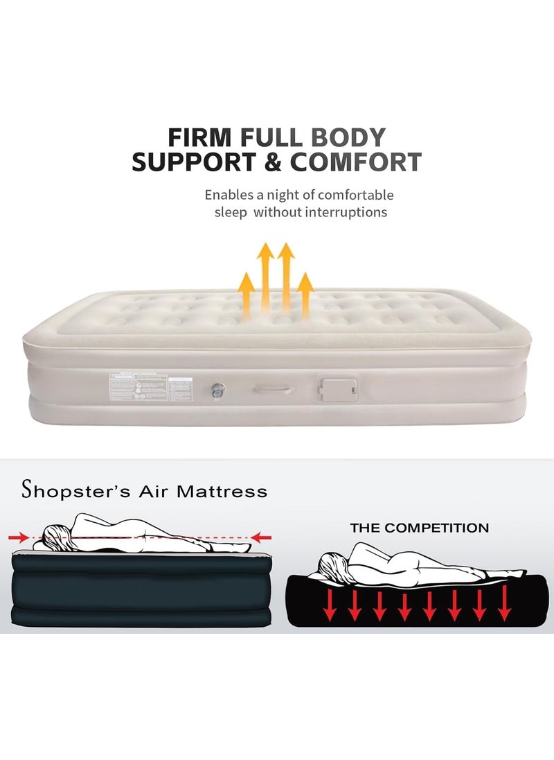 NITRAZONE HOME & KITCHEN APPLIANCES NITRAZONE Single Air Bed Inflatable Bed with Builtin Electric Pump 3 Mins Quick SelfInflationDeflation Guest Air Mattress Blow Up Bed for Home Portable Camping Travel 190x100x40cm  - Image 4