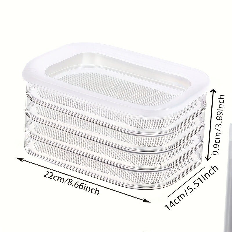 Stackable Food Storage Containers, Refrigerator Storage Boxes, Meat Fresh-Keeping Boxes, Cooked Food Organizers, Stackable Leak-Proof Sealed Design, Reusable for Fridge And Freezer, Suitable for Cheese, Beef Rolls, Shrimp, Etc., Practical - Image 1