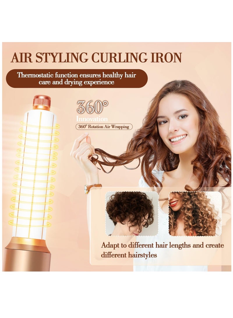 Furtey Hair Dryer 7 In 1 Air Styler High Speed Noise Reduction Hot Air Brush Personal Salon Hair Straightener Electric Curling Iron Setc - Image 2