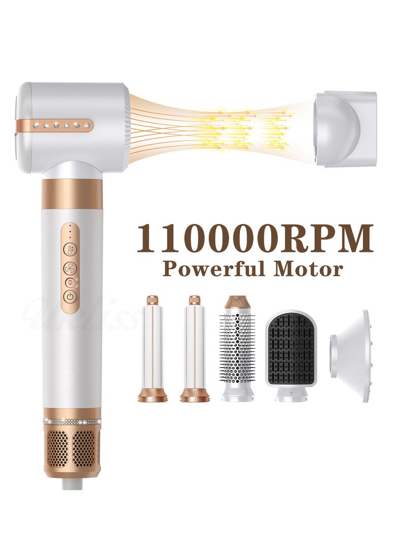 Furtey Hair Dryer 7 In 1 Air Styler High Speed Noise Reduction Hot Air Brush Personal Salon Hair Straightener Electric Curling Iron Setc - Image 5