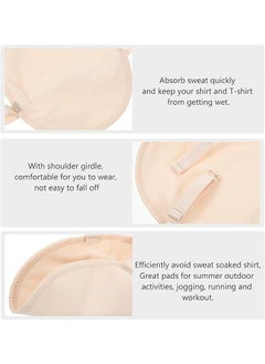 Generic Underarm Sweat Guard Pads 1 Pair, Breathable Absorbent Sweat Pads, Soft Fabric Armpit Sweat Pad with Adjustable Shoulder Strap, Reusable and Washable Sweat Patch Suitable for Men and Women  - Image 3