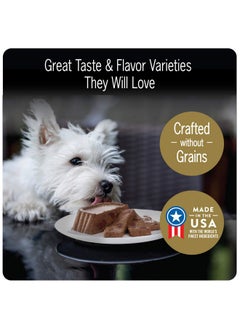 سيزار طعام كلاب CESAR Soft Wet Dog Food Classic Loaf in Sauce مع شرائح لحم بقري ودجاج مشوي، عبوة متنوعة، (6) صواني سهلة التقشير، 3.5 أونصة  - Image 3
