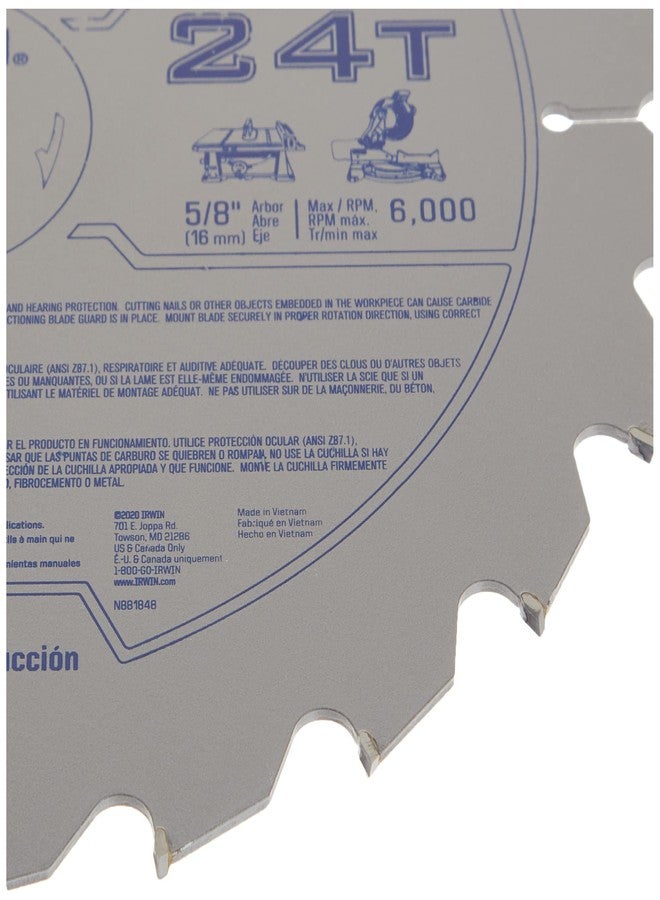 IRWIN 10-Inch Miter Saw Blade, Classic Series, Carbide Table (15070) - Image 4