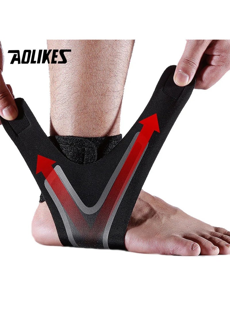 AOLIKES Ankle Support Brace High Protect Ankle Brace Support Wrap Adjustable Elastic Foot Bandage for Sprain Prevention Sports and Fitness Protection  - Image 2