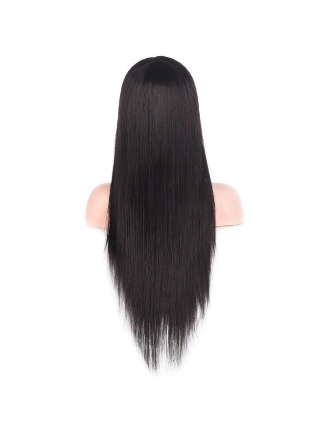 رأس العارضة ألياف اصطناعية تصفيف الشعر الطويل رأس التدريب دمية جمال رأس التدريب مع حامل مشبك - Image 2