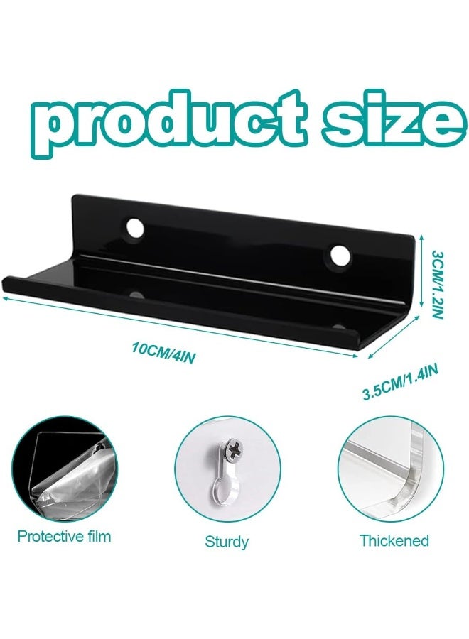 TPGP 8 Pieces Cd Wall Holder, Vinyl Record Holder, Vinyl Wall Holder, Acrylic Album Holder For Displaying Your Daily Lp Listening In The Office, Home Decoration (Black) - Image 2