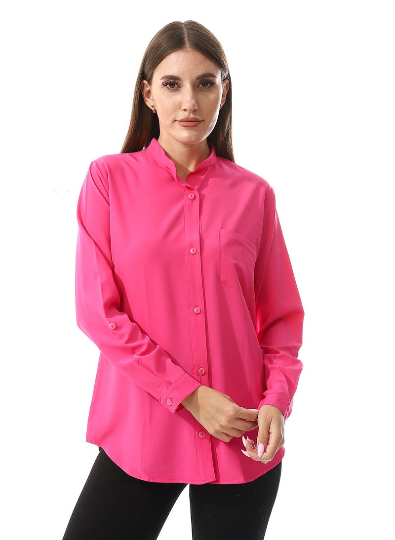Master Jeans Women’s Casual Roll Up Sleeves Shirt - Image 1