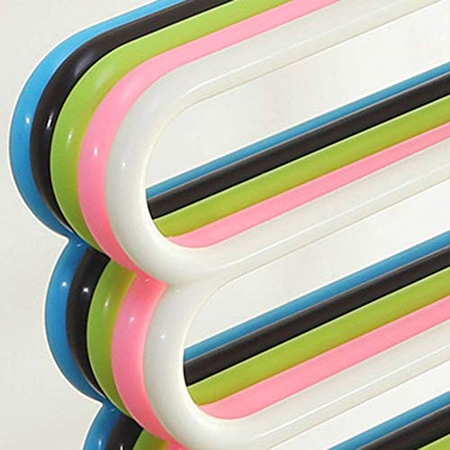 Primelife Plastic 5 Layer Pants Clothes Hanger Wardrobe Storage Organizer Rack (Set of 2), 33L X 1B X 32H Cm (Assorted Colour) - Image 5