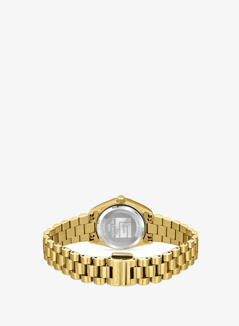 Guy Laroche gold Rose Stainless Steel Bracelet Analog Watch for Women, 26.5mm for Women | Best Price UAE