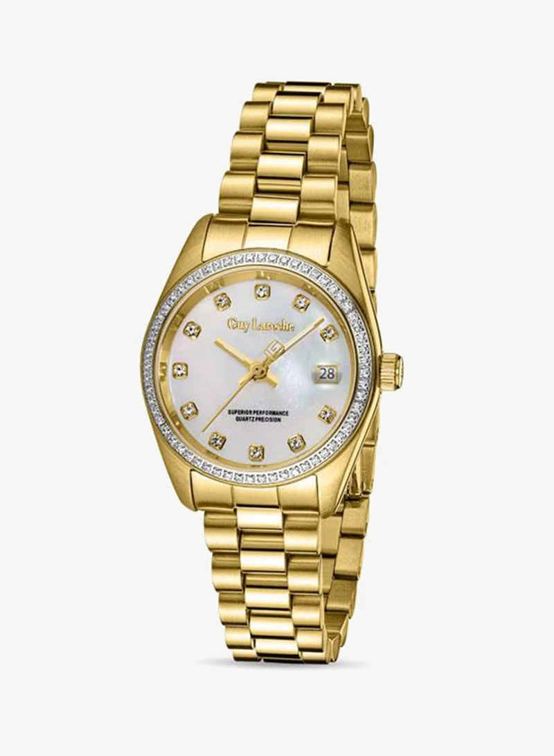 Rose Stainless Steel Bracelet Analog Watch for Women, 26.5mm
