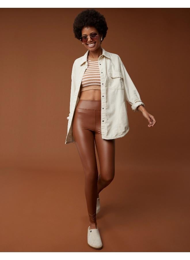 Aerie OFFLINE By Aerie Real Luxe Faux Leather Legging - Image 5