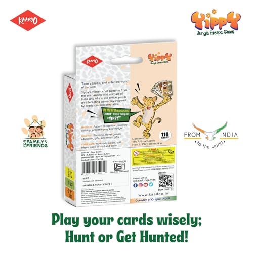 KAADOO Yippy Suspense-Filled Animal-Themed Game for Kids 7+ & Family, Wildlife | Play Anywhere | Perfect for Game Nights and Return Gifts | Made in India - Image 3
