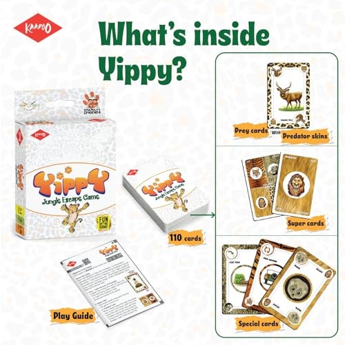 KAADOO Yippy Suspense-Filled Animal-Themed Game for Kids 7+ & Family, Wildlife | Play Anywhere | Perfect for Game Nights and Return Gifts | Made in India - Image 5
