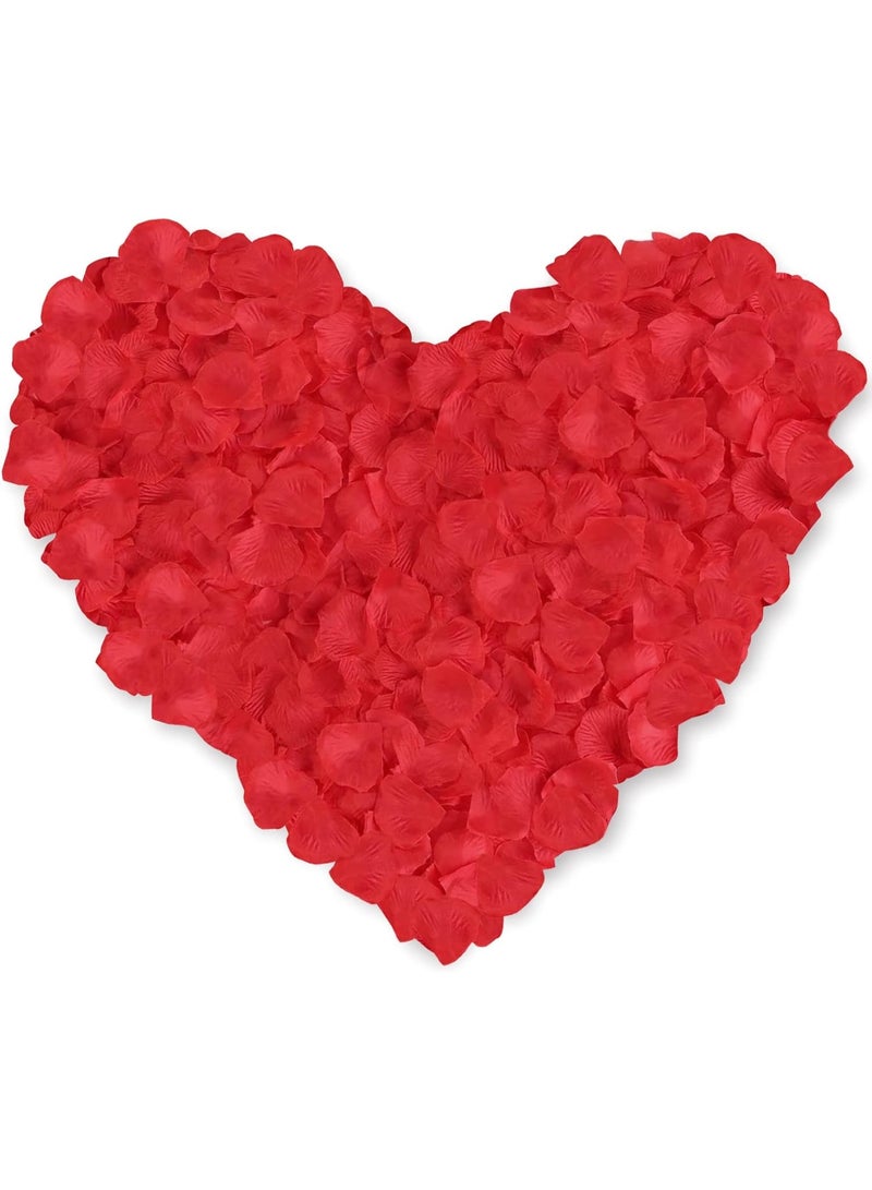 Neo LOONS 1000 Pcs Artificial Silk Rose Petals Decoration Wedding Party Color Red - Image 1