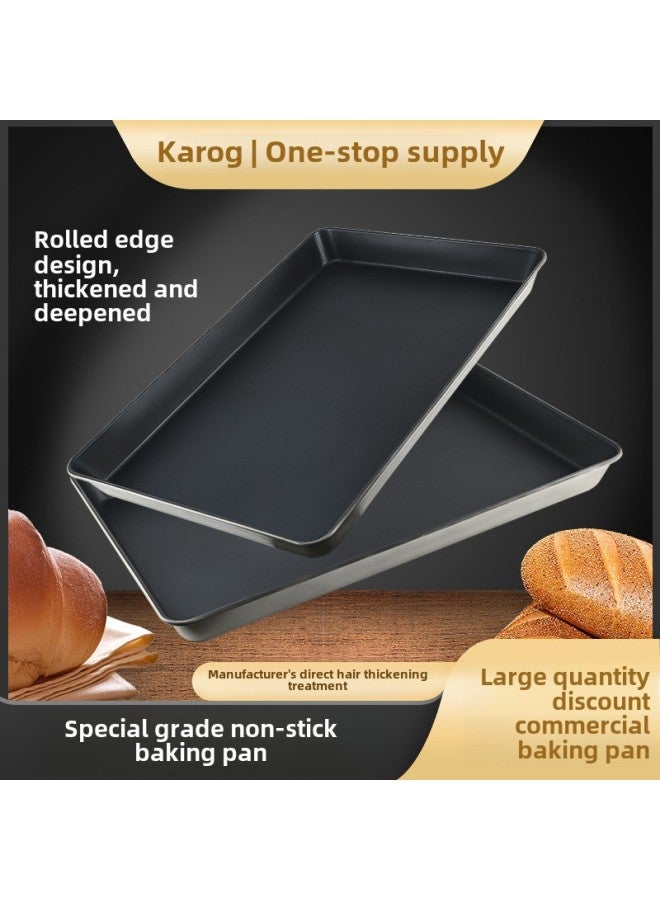 Commercial Moon Cake Baking Pan Food Special 60*40 Rectangular Aluminum-plated Non-stick Bread Baking Pan-Specifications:0.6 Thick 5CM High Aluminized Non-stick Baking Tray  - Image 1