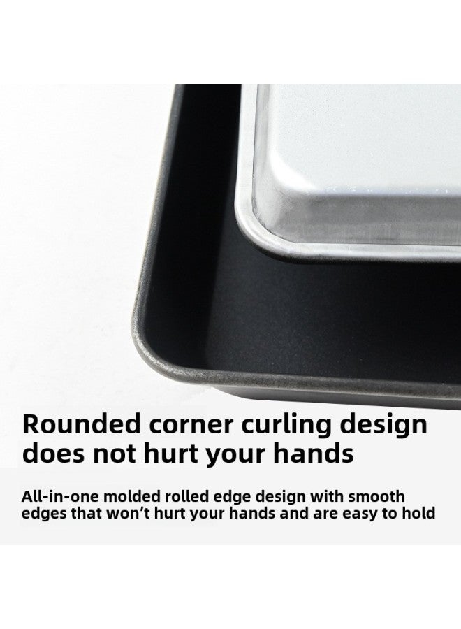 Commercial Moon Cake Baking Pan Food Special 60*40 Rectangular Aluminum-plated Non-stick Bread Baking Pan-Specifications:0.6 Thick 5CM High Aluminized Non-stick Baking Tray  - Image 2