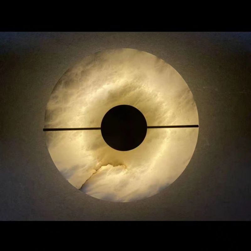 Art Deco LED Wall Light with Marble and Copper - Image 5