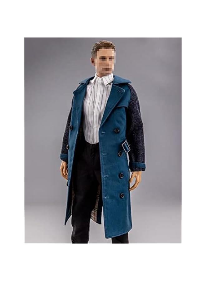 1/6 Scale Figure Doll Clothes, Trench Coat Suit, Shirt+Trench Coat+Pants+Belt Outfit Costume for 12 inch Male Action Figure Phicen/TBLeague CM207(D)  - Image 1
