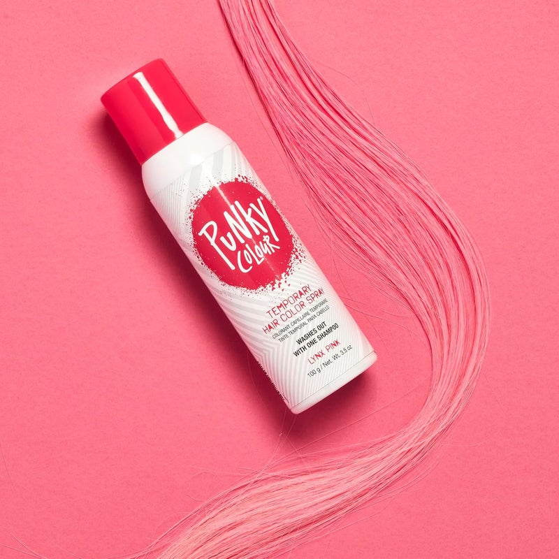 Punky Colour Temporary Hair Color Spray in Lynx Pink - Fast-Drying, Non-Sticky, Non-Damaging Hair Dye, 3.5 oz - Image 5