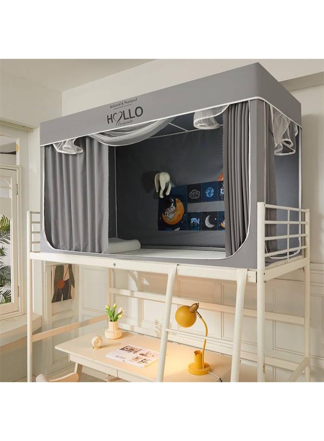 Bluejw 2024 New Student Net Strong Shading Mosquito Net Curtain Full Coating Dormitory Upper And Lower Bunk Thickened Four Seasons Universal  - Image 1