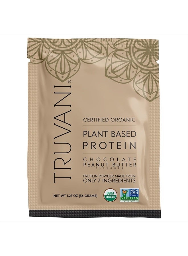 Truvani Vegan Protein Powder | Chocolate Peanut Butter | 20g Organic Plant Based Protein | 1 Serving | Pea Protein for Women and Men | Keto | Gluten & Dairy Free | Low Carb | No Added Sugar - Image 1