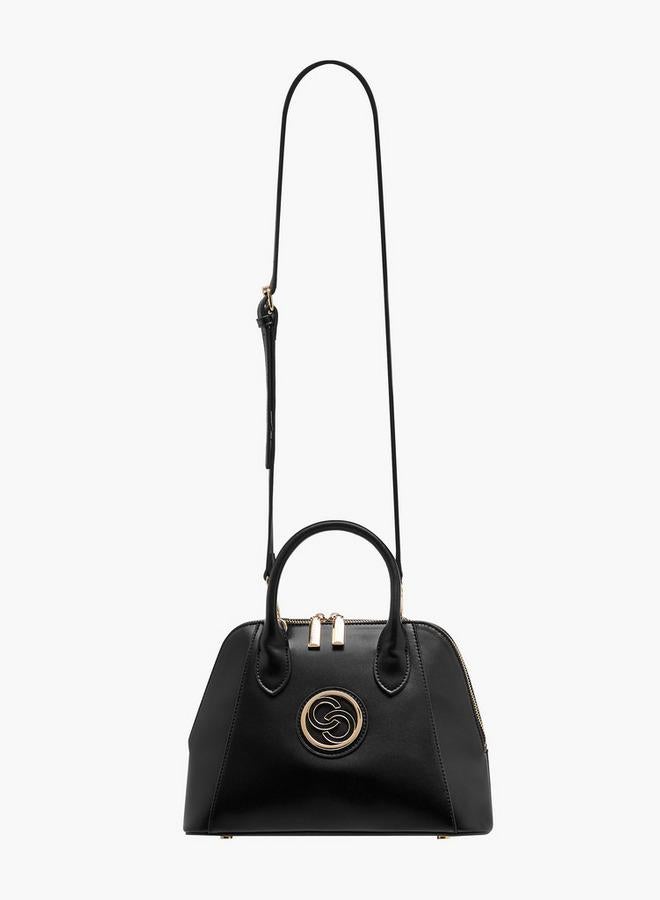 سيليست حقيبة يد بشعار مع مقبض وإغلاق بسحاب - Image 3