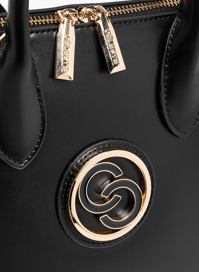 سيليست حقيبة يد بشعار مع مقبض وإغلاق بسحاب - Image 5