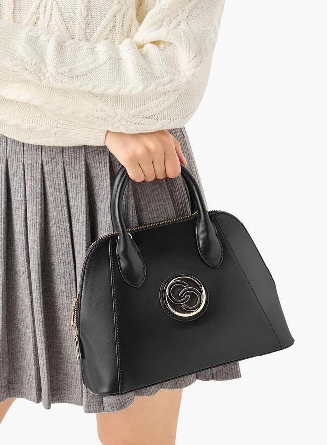 Celeste Logo Accent Tote Bag with Handle and Zip Closure