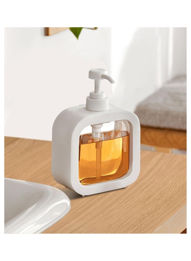 NANAO موزع صابون، موزع صابون قابل لإعادة التعبئة للمطبخ والحمام، مع ملصق مقاوم للماء، موزع صابون للأطباق لحوض المطبخ، 10 أونصات - Image 1