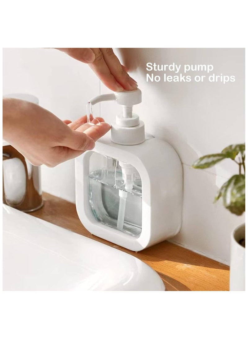 NANAO موزع صابون، موزع صابون قابل لإعادة التعبئة للمطبخ والحمام، مع ملصق مقاوم للماء، موزع صابون للأطباق لحوض المطبخ، 10 أونصات - Image 2