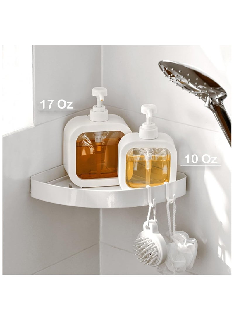 NANAO موزع صابون، موزع صابون قابل لإعادة التعبئة للمطبخ والحمام، مع ملصق مقاوم للماء، موزع صابون للأطباق لحوض المطبخ، 10 أونصات - Image 5
