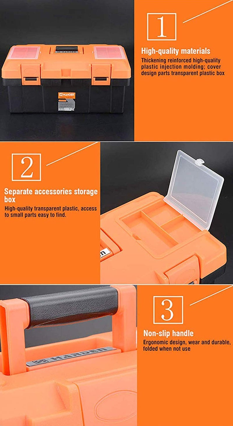 Harden Professional Reinforced Plastic Moulding Tool Box with Transparent Accessories Storage Box and Isolation Tray (44 X 23 X 20 cm) - 520303 - Image 5
