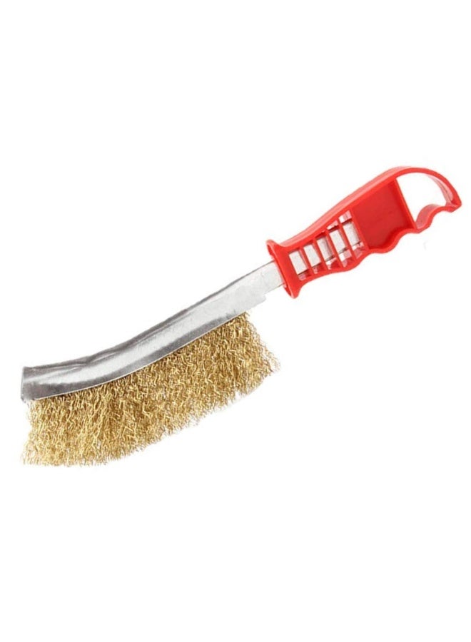 Royal Apex Plastic Handle Stainless Steel Wire Brush Diy Metal Cleaner Rust Paint Removing Tool Hand Scratch Brush  - Image 1