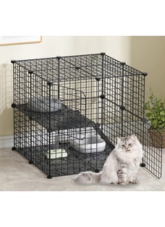 Black(2 Tier Metal Small Animal Cage )
