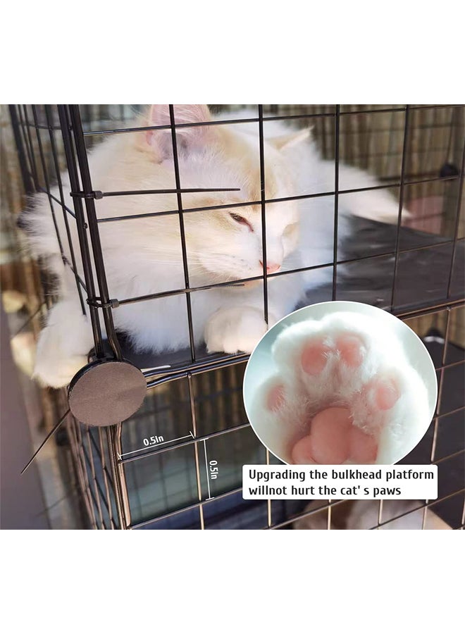 Generic Cat Cage Indoor, Detachable 2 Tier Metal Small Animal Cage DIY Design Kitten Playpen Kennels for Small Pet Cat Puppy  - Image 5
