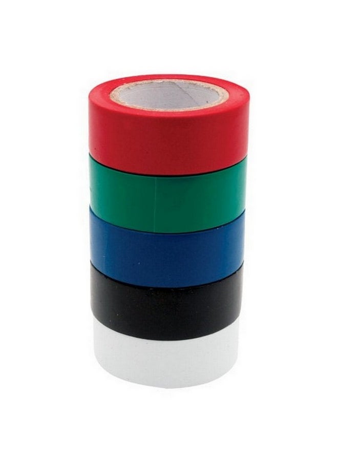 Performance Tool 5-Piece Project Pro Electrical Tape Set Multicolour 60 ft x 0.75 Inch 1135  - Image 1