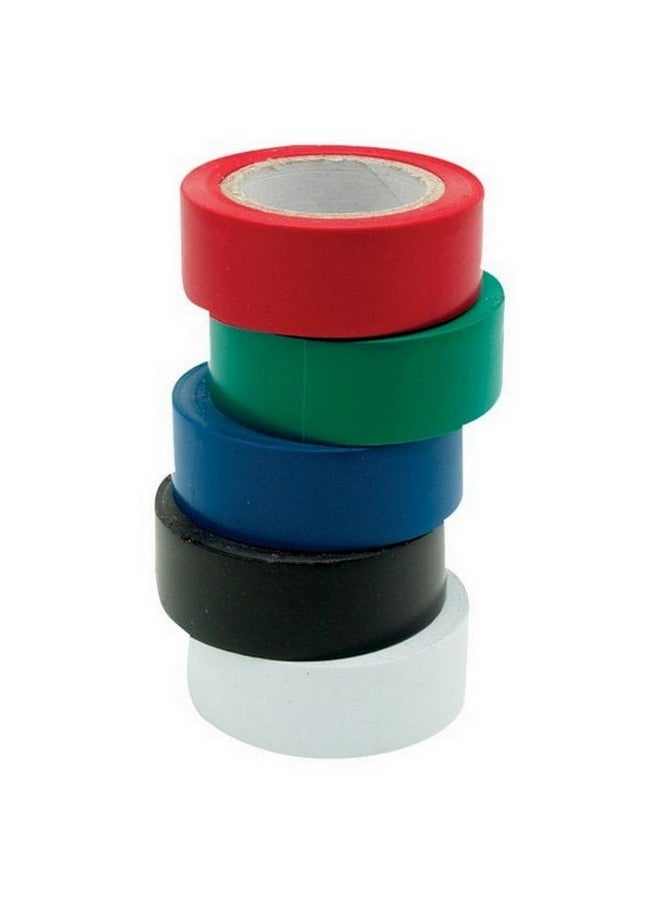 Performance Tool 5-Piece Project Pro Electrical Tape Set Multicolour 60 ft x 0.75 Inch 1135  - Image 2