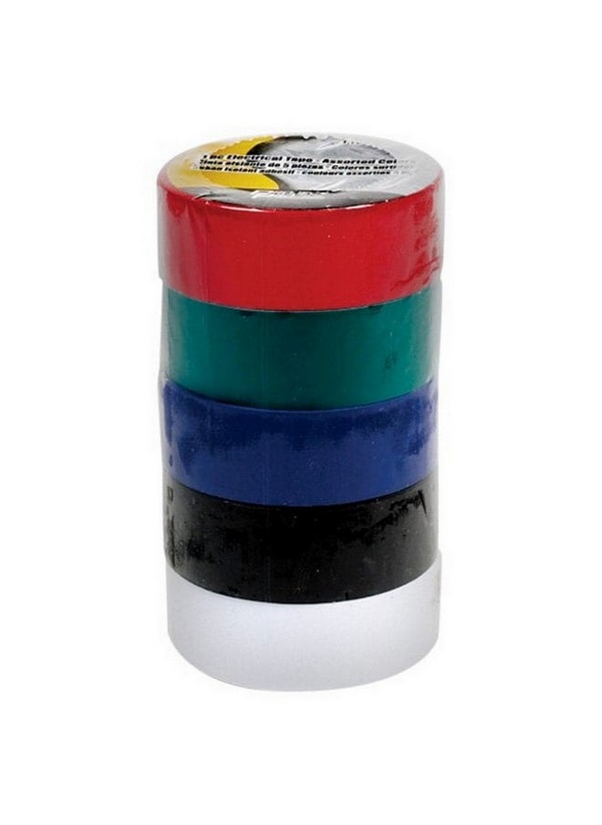 Performance Tool 5-Piece Project Pro Electrical Tape Set Multicolour 60 ft x 0.75 Inch 1135  - Image 4