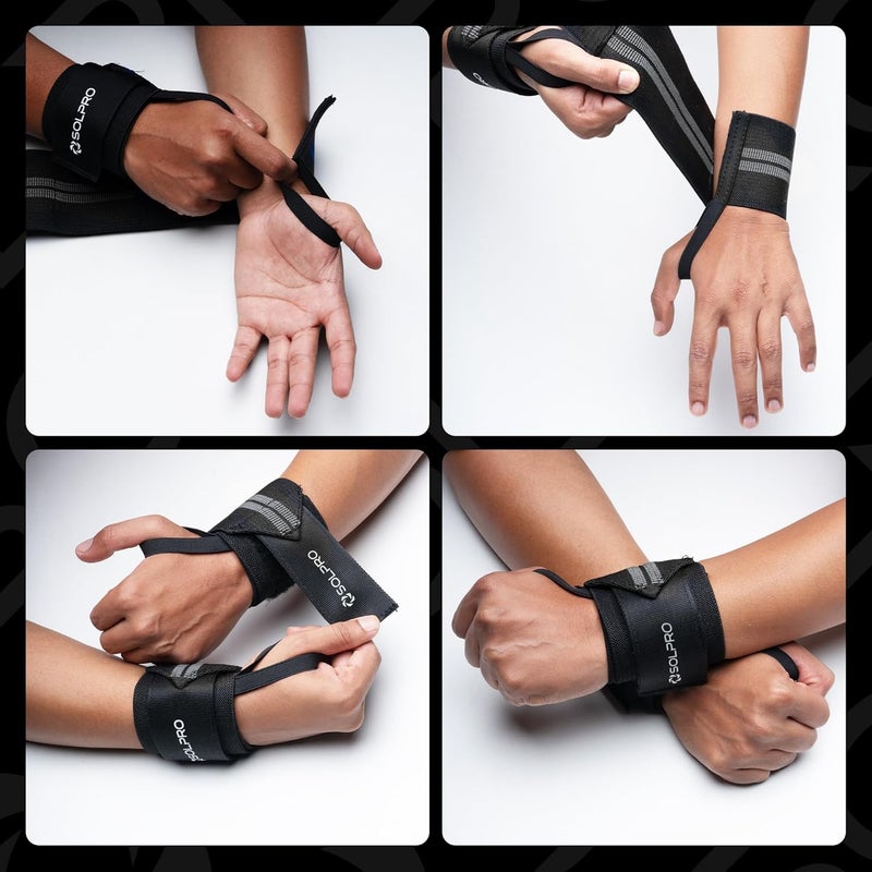 SOLPRO دعم المعصم سافاج | كم ضغط قابل للتنفس مع قبضة غير قابلة للانزلاق لرفع الأثقال، رفع القوة، الصالة الرياضية، الرياضة وتخفيف آلام المعصم اليومية - Image 5