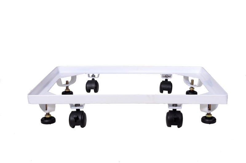 PARDZWORLD Heavy Duty StandTrolley Compatible with Front Loading 55 Kg6 Kg Washing Machines of All Leading Brands Width24 Inch Depth18 InchColorOff White - Image 1