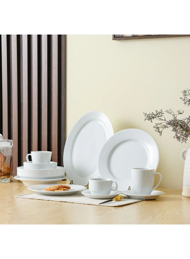 DANUBE HOME Danube Home Horeca Porcelain Cup And Saucer 230Ml Elegant And Durable Ceramic Set Perfect For Coffee Tea Or Hot Beverages Ideal For Home Office Cafes And Restaurants
