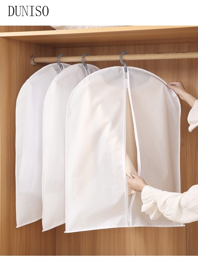 DUNISO 10 Pack Clear Garment Bags for Hanging Clothes with Full Zipper, Dust Proof Clothes Bag Travel Hanging Garment Bags for Closet Storage, Suit Bags for Short Clothes 60*100cm  - Image 5