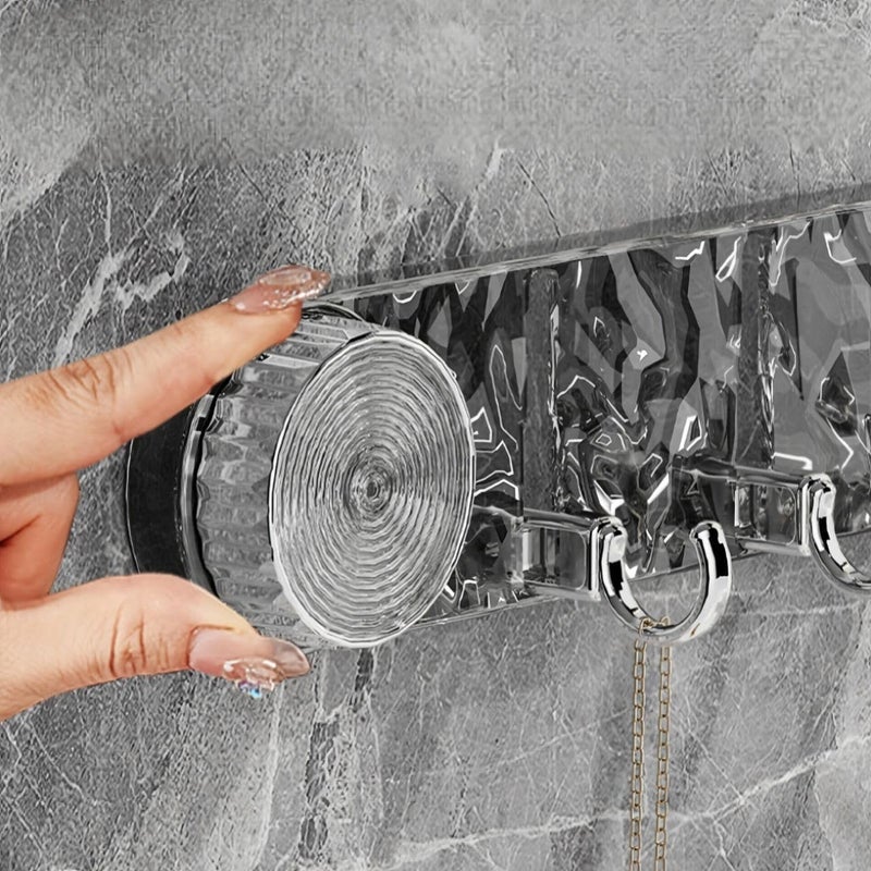 Suction Cup Hook Rack Acrylic Wall Hanger 6 Transparent Adhesive Organizer Bathroom Kitchen Towel Holder Keys No Drill Mount - Image 5